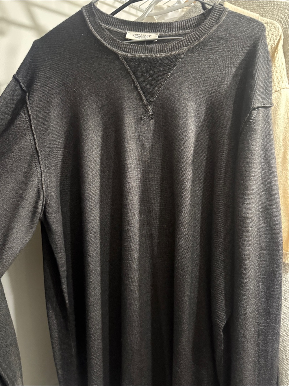 Crosley Men's Dark Charcoal Crew Sweatshirt